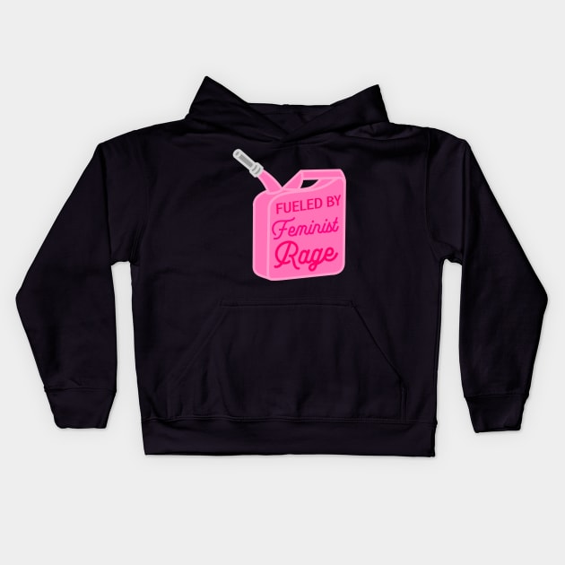 Fueled by Feminist Rage Aesthetic Kids Hoodie by izzyfaye